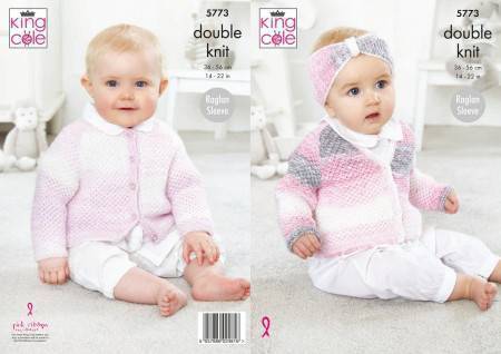 Cardigans and Headband in King Cole Baby Pure DK (5773)