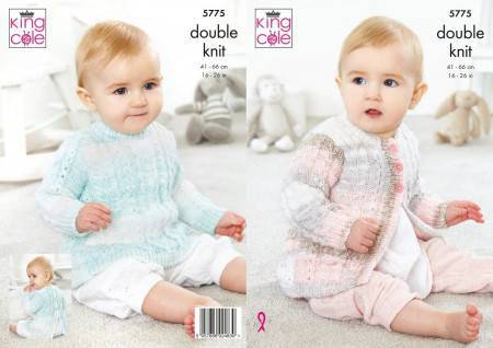 Cardigan and Tunic in King Cole Baby Pure DK (5775)