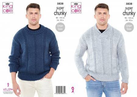 Sweaters in King Cole Big Value Super Chunky (5838) | The Knitting Network