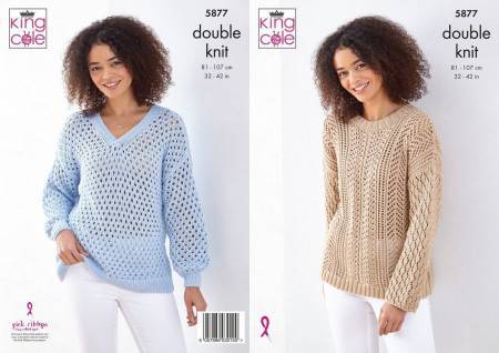Sweaters in King Cole Cottonsoft DK (5877)