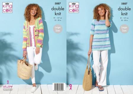 Jacket and Top in King Cole Tropical Beaches DK (5887)