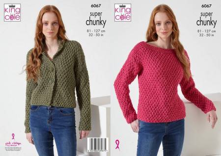 Jacket and Sweater in King Cole Celestial Super Chunky (6067)
