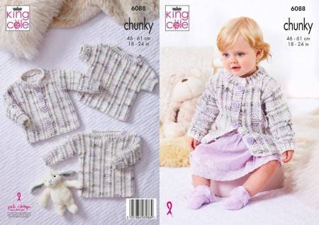 Tops and Cardigan in King Cole Bumble Chunky (6088)