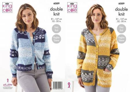 Cardigans in King Cole Fjord DK (6089)