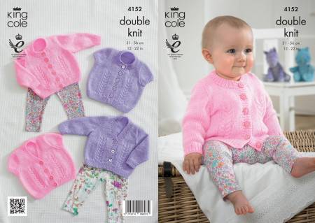 Cardigans in King Cole Big Value Baby DK (4152)