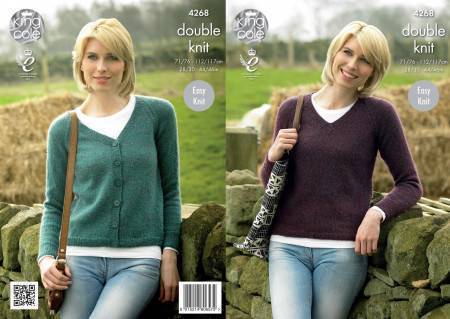 Cardigan and Sweater in King Cole Panache DK (4268) | The Knitting Network