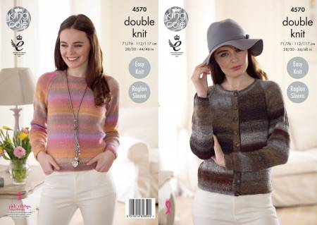 Sweater and Cardigan in King Cole Sprite DK (4570)