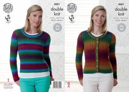 Cardigan and Sweater in King Cole Riot DK (4681)