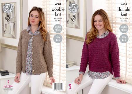 Sweater and Cardigan in King Cole Panache DK (4684)