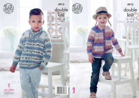 Sweater and Cardigan in King Cole Splash DK (4915)