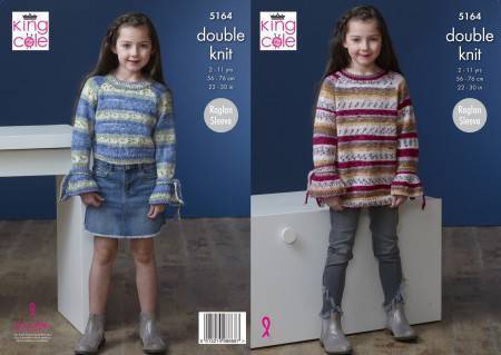 Sweater and Dress in King Cole Splash DK (5164)