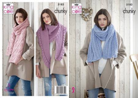 Shawls in King Cole Timeless Chunky (5183)
