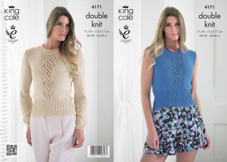 Summer Top and Sweater in King Cole Bamboo Cotton DK (4171)