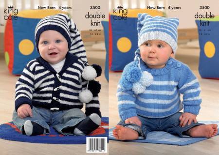 Sweater, Jacket, Hat and Blanket in King Cole Comfort Baby DK (3500)