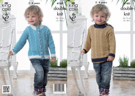 Jacket and Sweater in King Cole Cottonsoft DK (4160)
