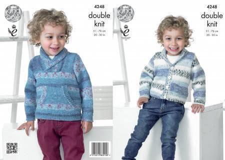 Sweater and Cardigan in King Cole Splash DK (4248)