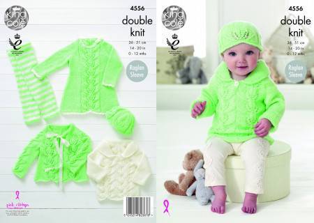 Dress, Sweater, Leggings and Hat in King Cole Baby Glitz DK (4556)