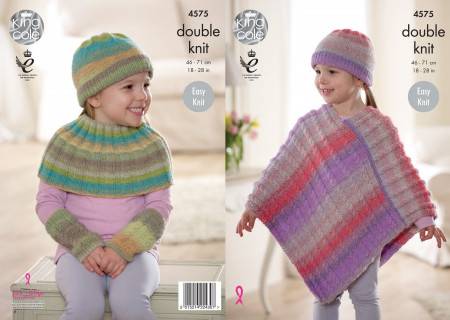 Poncho and Accessories in King Cole Sprite DK (4575)