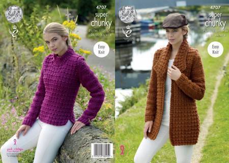 Jacket and Sweater in King Cole Big Value Super Chunky (4707)