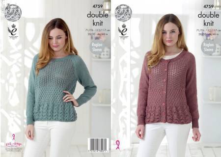 Sweater and Cardigan in King Cole Riot DK (4759)
