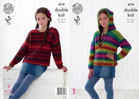 Hoodie and Sweater in King Cole Riot DK (4778)