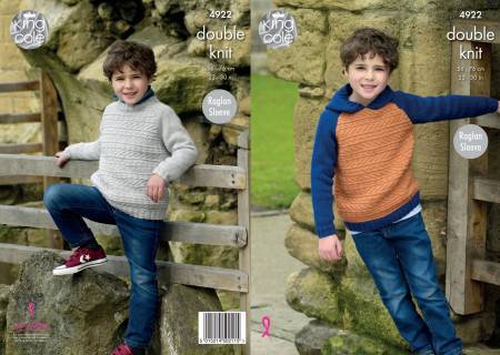 Hoodie and Sweater in King Cole Majestic DK (4922)