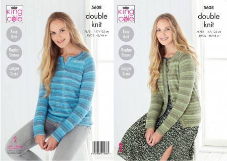 Sweater and Cardigan in King Cole Island Beaches DK (5608)