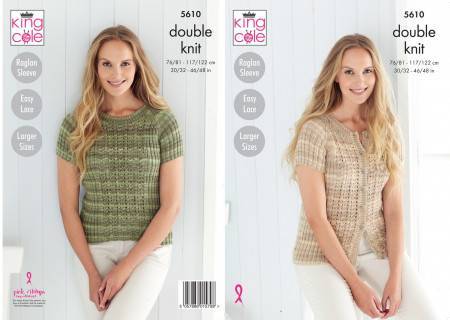 Sweater and Cardigan in King Cole Island Beaches DK (5610)