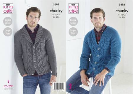 Cardigans in King Cole Ultra Soft Chunky (5692)