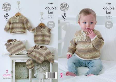 Sweater, Slipovers and Hat in King Cole Drifter for Baby DK (4488)