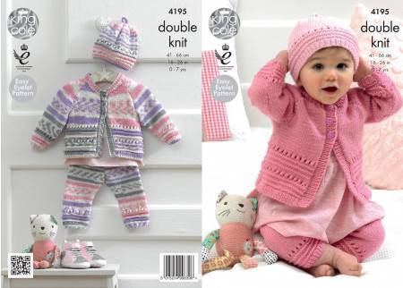 Coat, Hat and Leggings in King Cole Cherished DK and Cherish DK (4195)