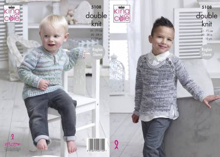 Sweaters in King Cole Comfort Kids and Comfort DK (5108)