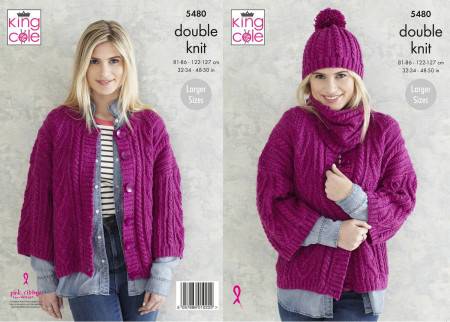 Jacket, Snood and Hat in King Cole Subtle Drifter DK (5480) 