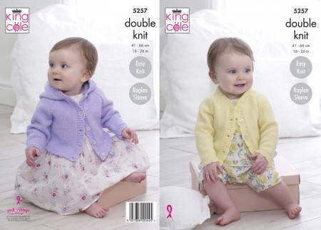 Cardigans in King Cole Big Value Baby DK 50g (5257)