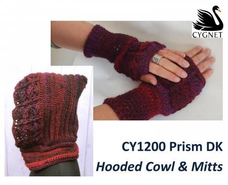 Cowl and Mitts in Cygnet Prism DK (CY1200)
