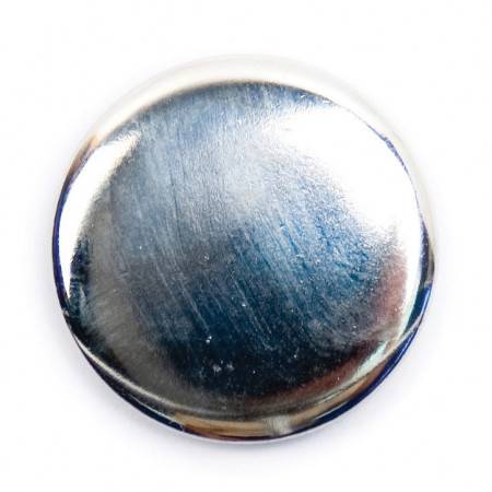 Size 22mm, Metal, Silver, Pack of 2