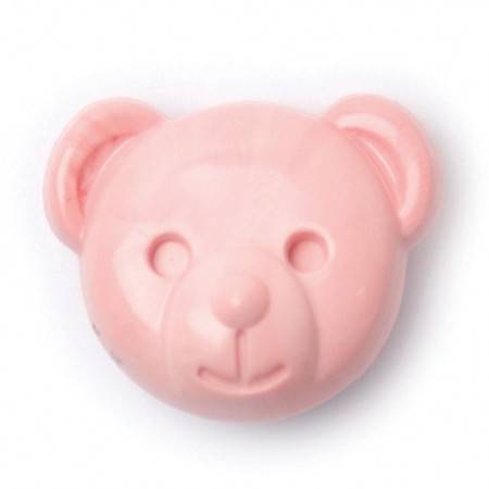 Size 15mm, Shank, Teddy Bear, Pink, Pack of 3