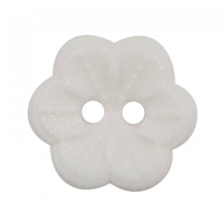 Size 15mm, 2 Hole, White, Pack of 4