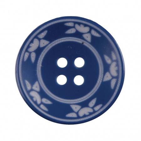 Size 25mm, 4 Hole, Sun Pattern, Blue, Pack of 2