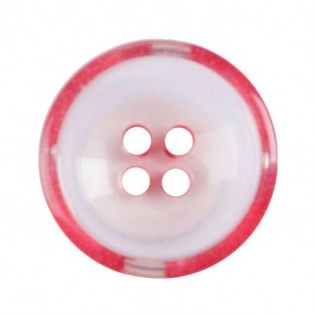 Size 17mm, 4 Hole, Clear/Red, Pack of 3