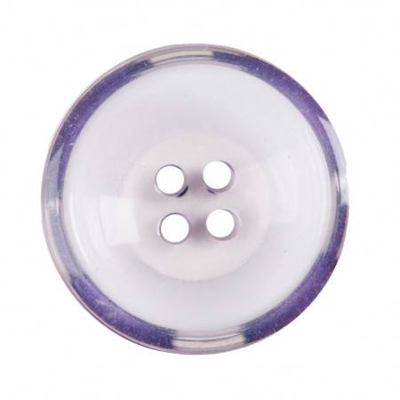 Size 22mm, 4 Hole, Clear /Purple, Pack of 2