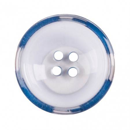 Size 22mm, 4 Hole, Clear/Blue, Pack of 2