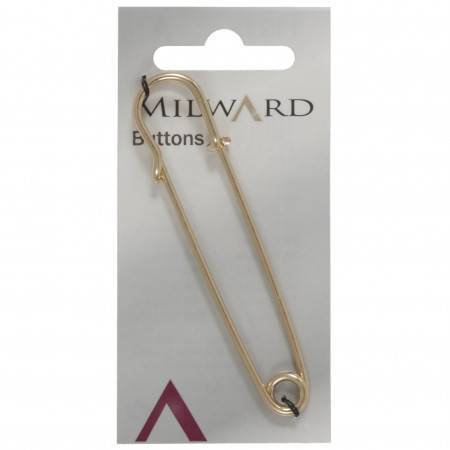 Size: 76mm, Large Saftey Pin, Gold