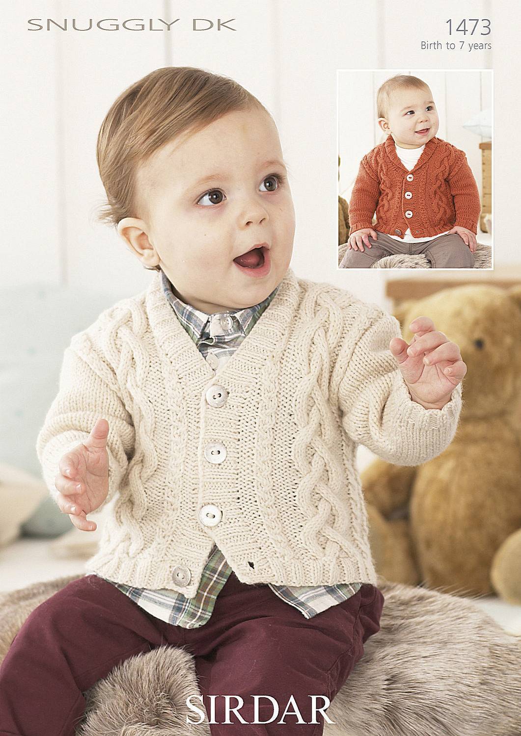 Sirdar  DK Knitting Pattern Babies  Boys Cardigan Birth To 7 Years