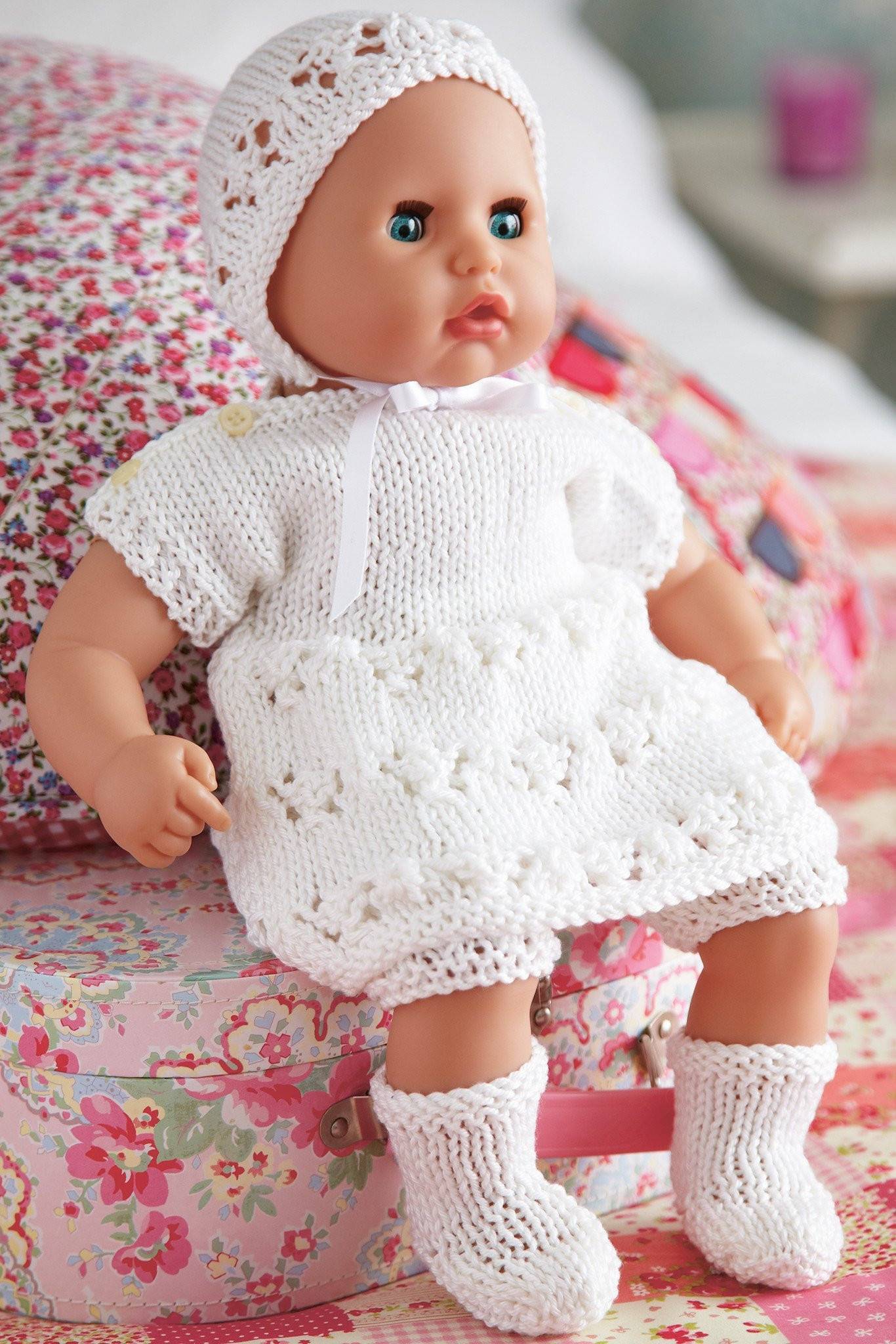 Baby Doll Clothes Set Knitting Pattern The Knitting Network