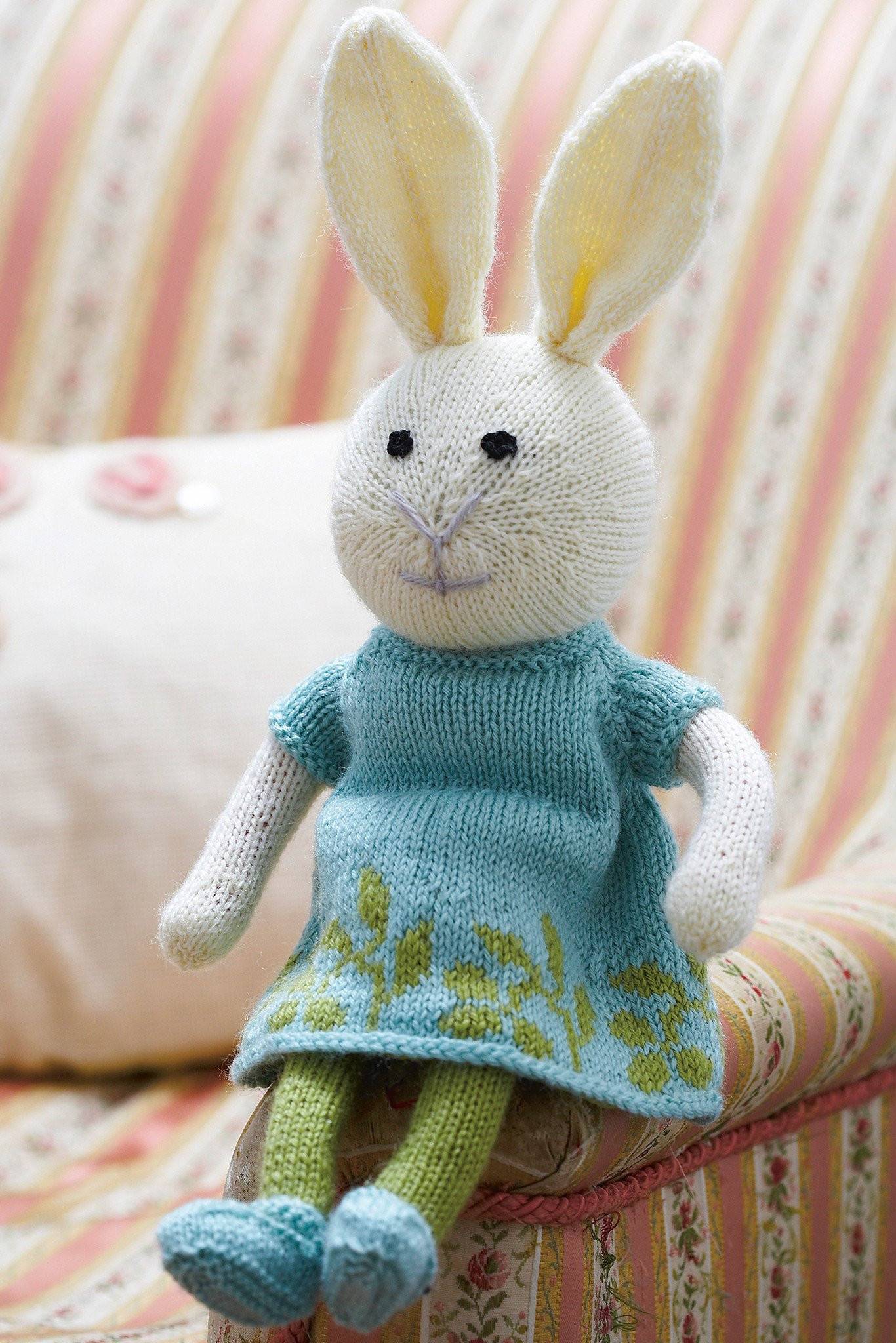Bunny Rabbit Girl Toy Knitting Pattern The Knitting Network