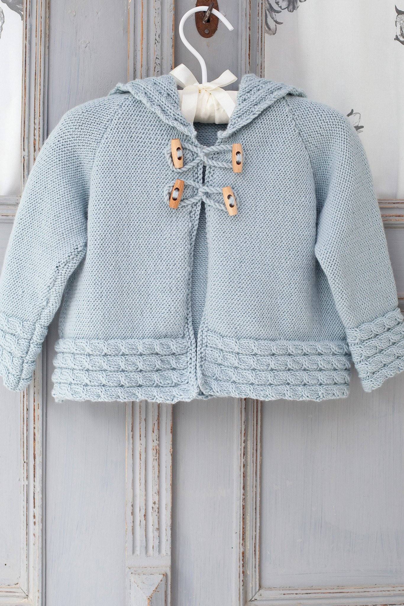 Baby Duffle Coat With Toggles Knitting Pattern The