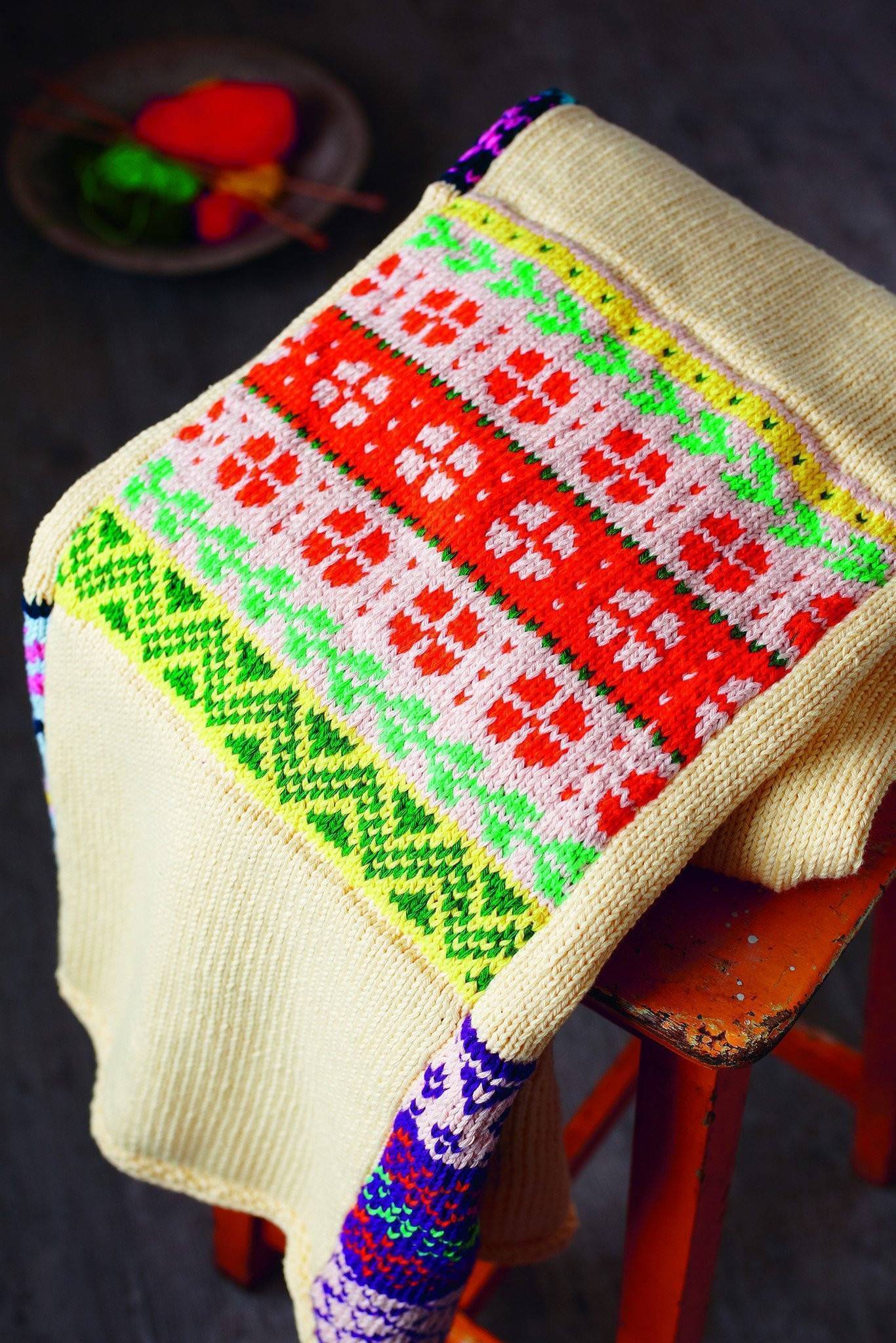 Fair Isle Square Blanket Knitting Pattern | The Knitting ...