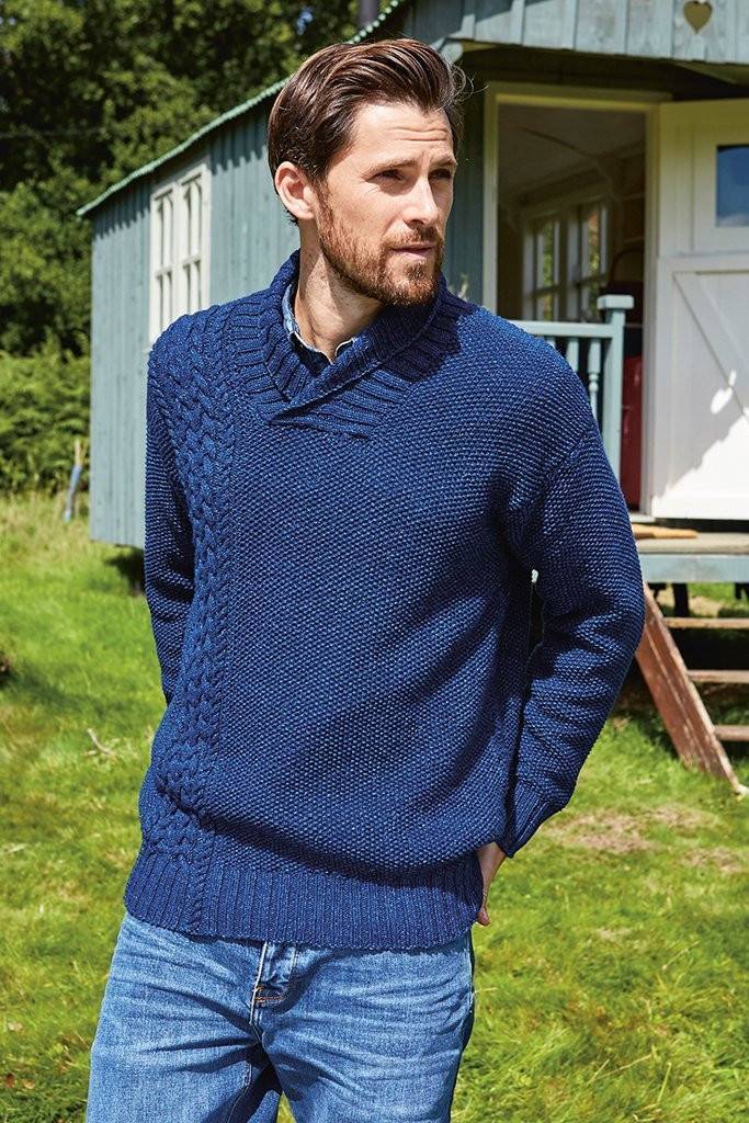 Mens Collar Sweater Knitting Pattern | The Knitting Network