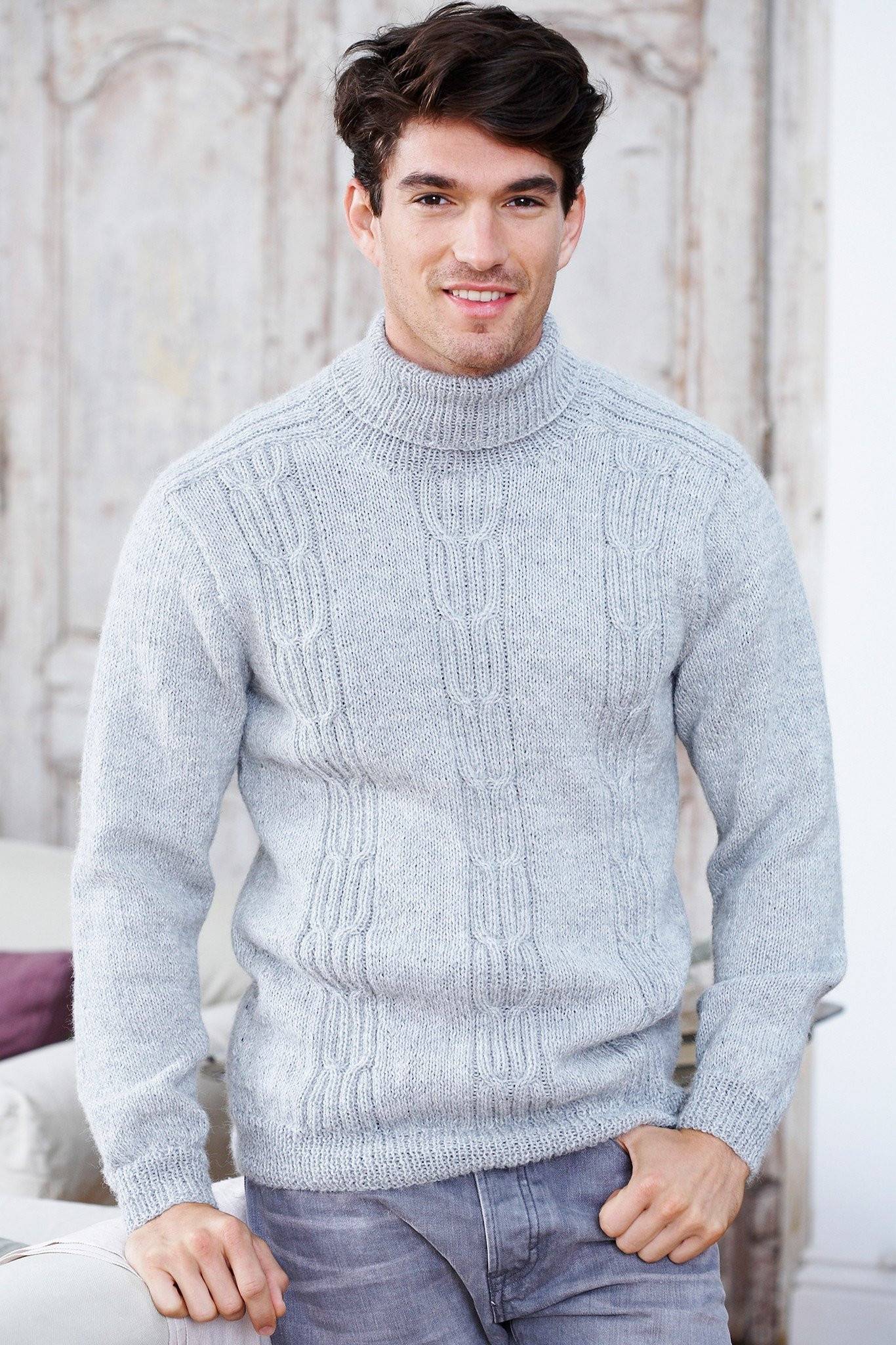 Mens Sweater Vintage Knitting Pattern | The Knitting Network
